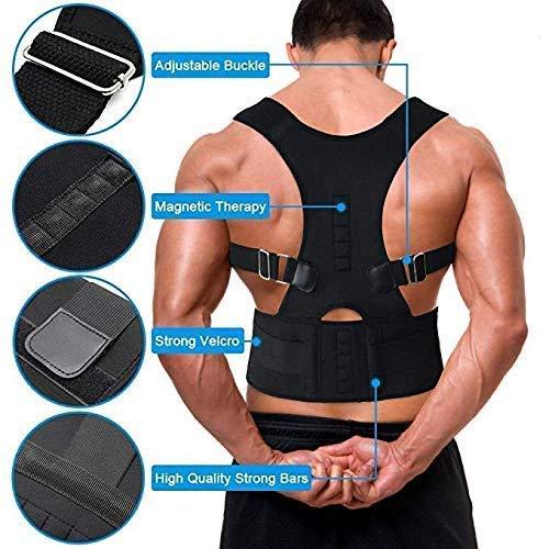 Free Size Posture Corrector For Men And Women Back Support Belt Back Pain Back Straight And Shoulder Support Belt (Universal Size) (Metallic Belt) (Posture Corrector Belt)
